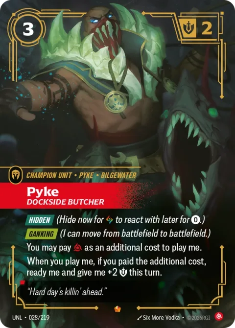Pyke, Dockside Butcher (파이크) UNL-028 영어판 카드 이미지
