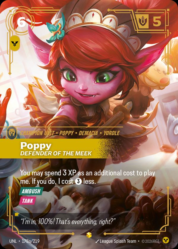 Poppy, Defender of the Meek (Alternate Art) — Riftbound card