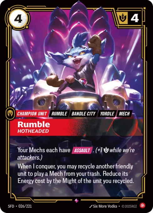 Rumble, Hotheaded, SFD-026/221