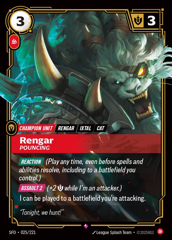 Rengar, Pouncing — Riftbound card
