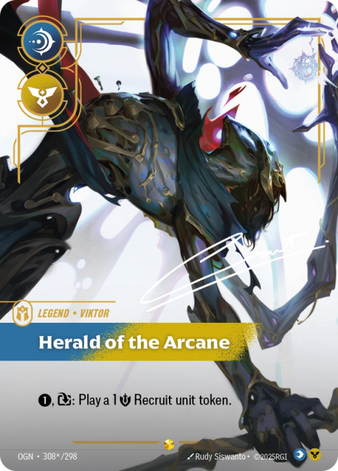Viktor - Herald of the Arcane (Signature) — Origins #308s, art by Rudy Siswanto