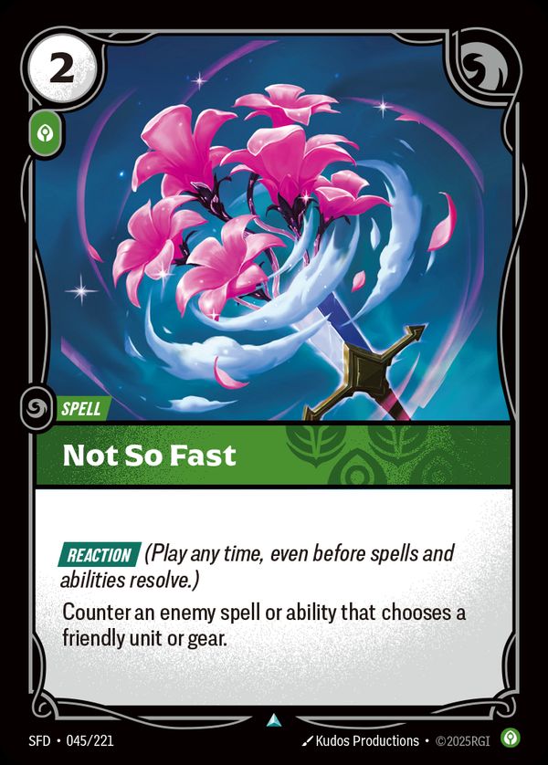 Not So Fast — Riftbound card