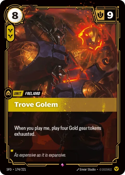 Trove Golem SFD-174 영어판 카드 이미지