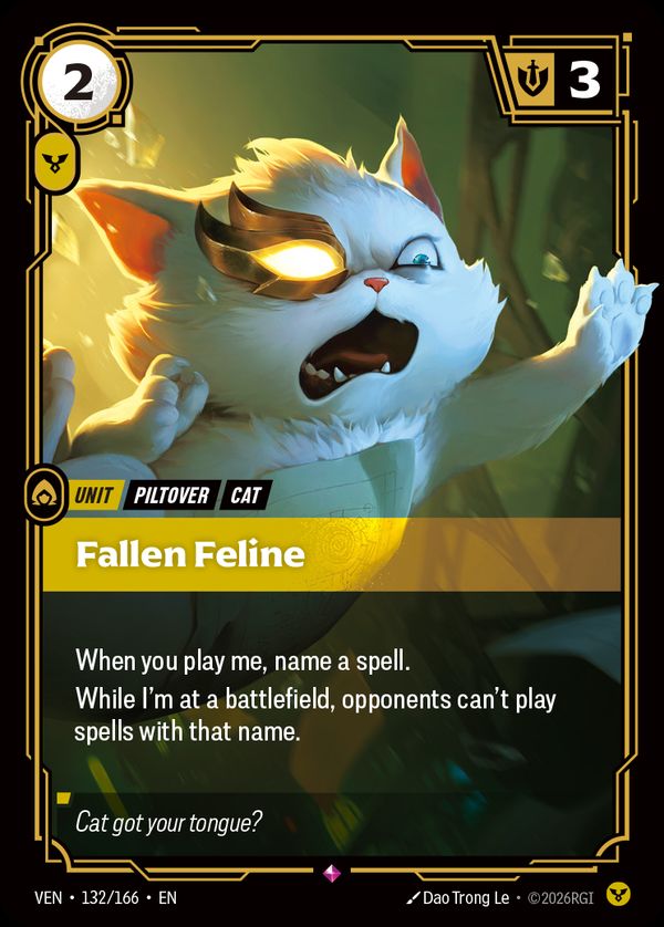 Fallen Feline — Riftbound card