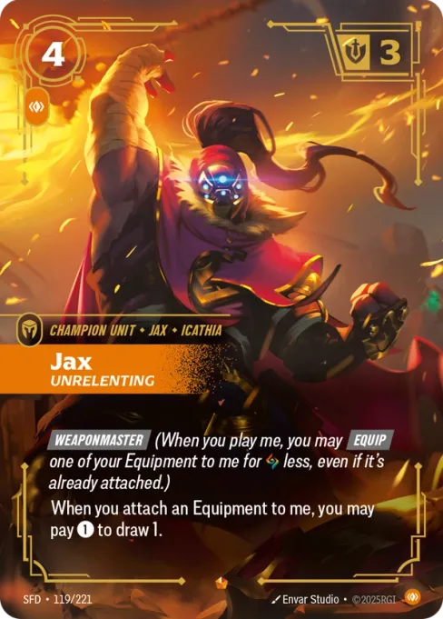 Jax, Unrelenting, SFD-119/221
