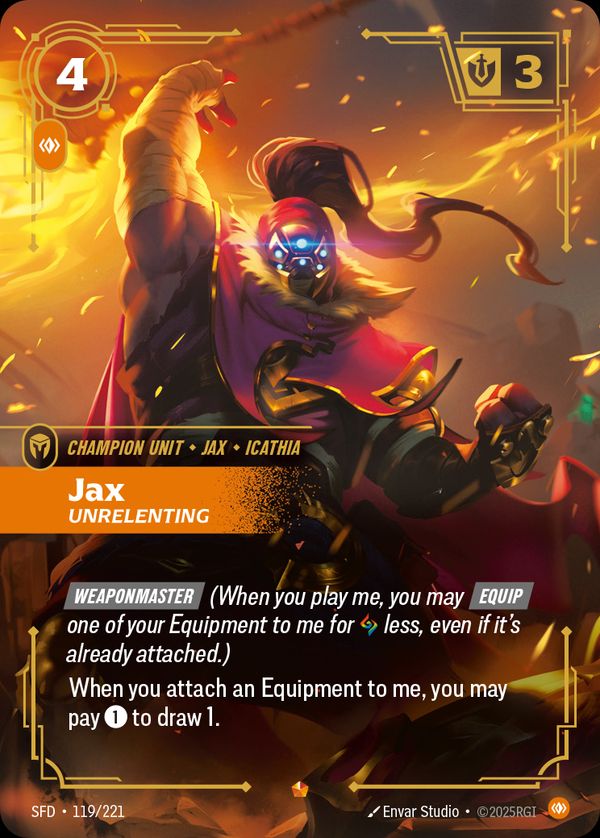 Jax, Unrelenting — Riftbound card