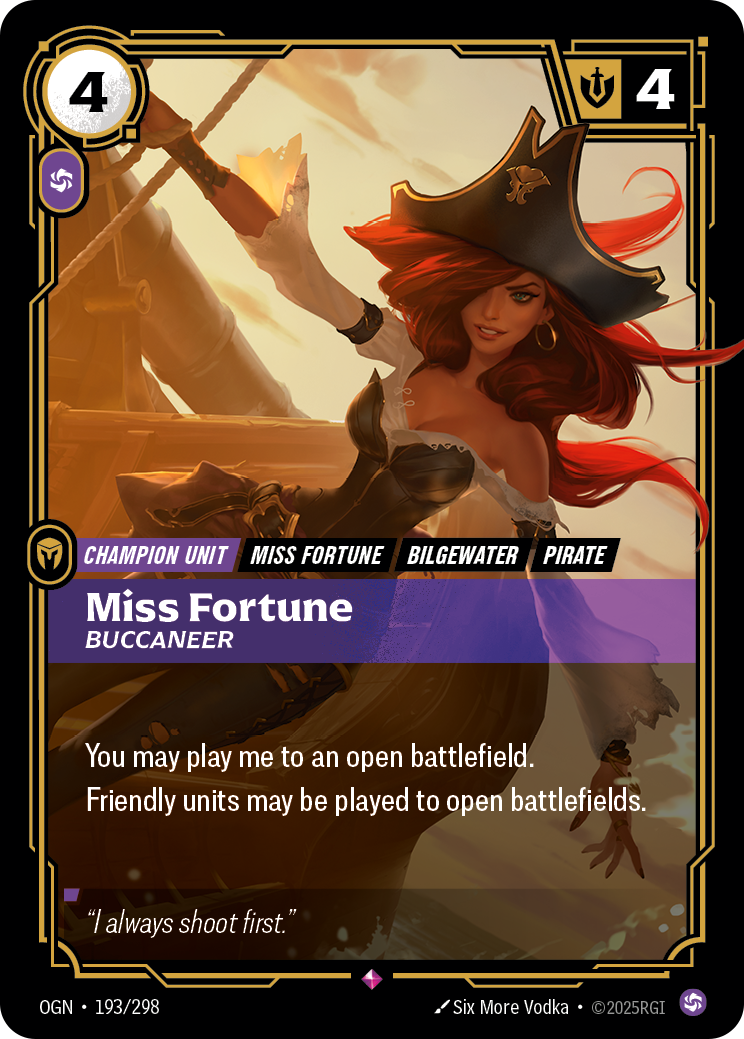 MISS FORTUNE, BUCCANEER