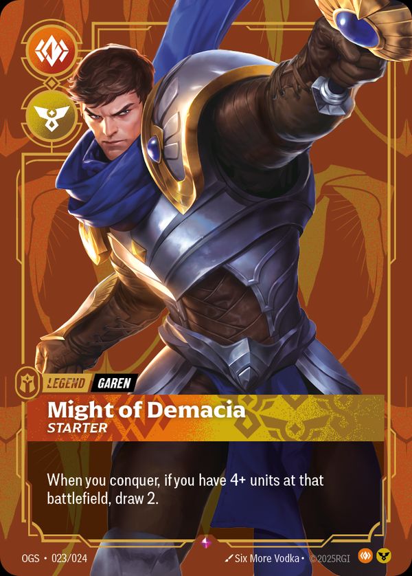 Garen, Might of Demacia (Starter) — Riftbound card