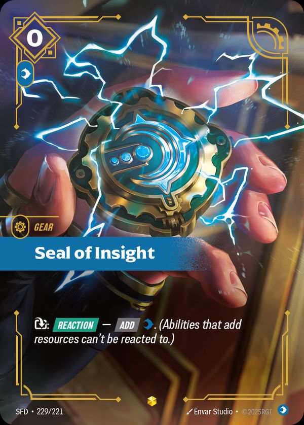 Seal of Insight (Overnumbered) — Riftbound card