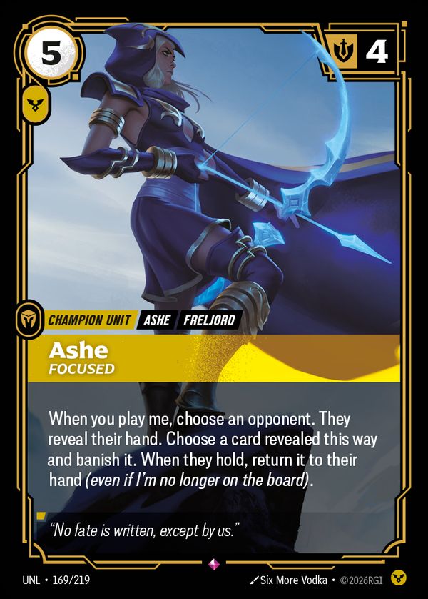 Ashe, Focused — Riftbound card
