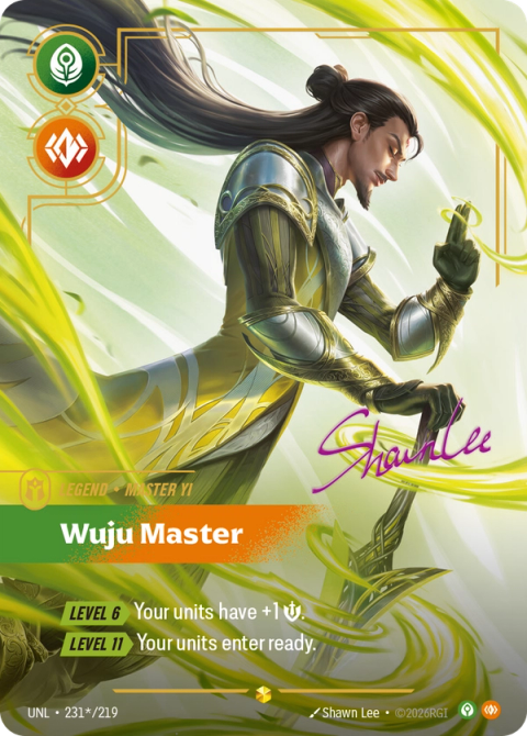 Master Yi - Wuju Master (Signature) — Unleashed #231s, art by Shawn Lee