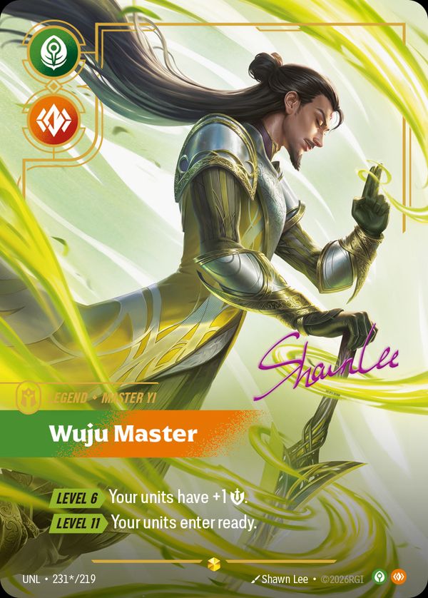 Master Yi, Wuju Master (Signature) — Riftbound card