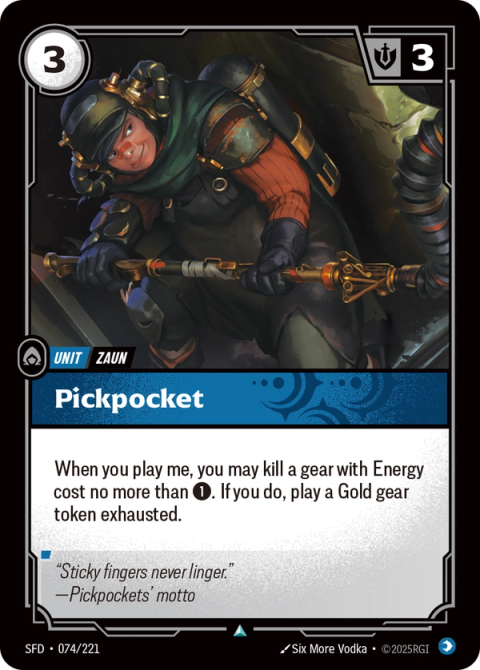Pickpocket — Spiritforged #074, art by Six More Vodka