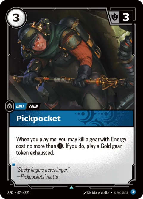 Pickpocket SFD-074 영어판 카드 이미지