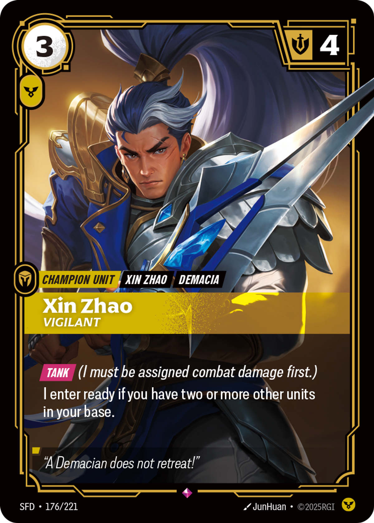 Xin Zhao, Vigilant