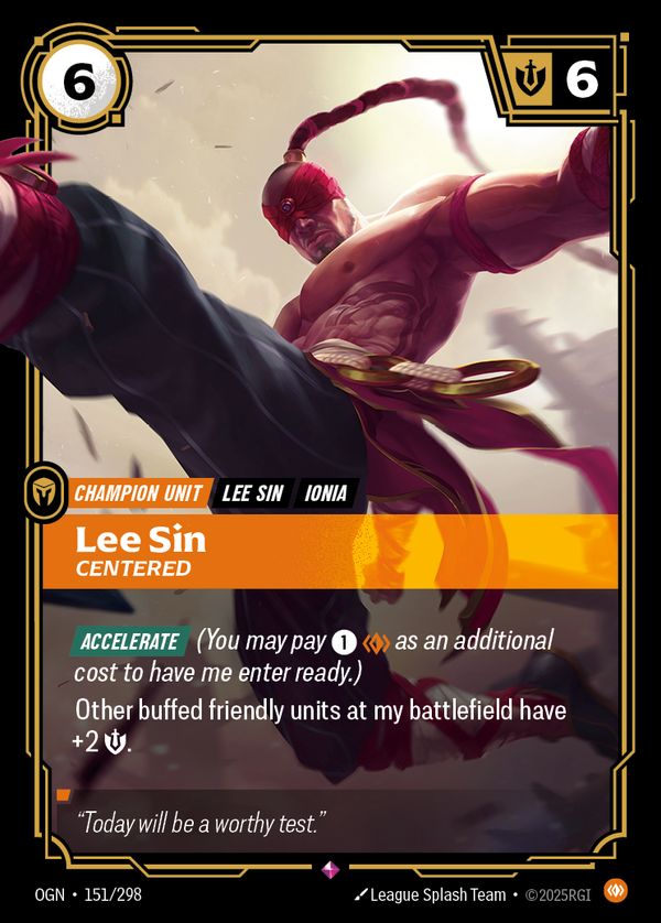 Lee Sin, Centered — Riftbound card
