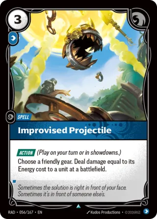Improvised Projectile — Riftbound card RAD 056