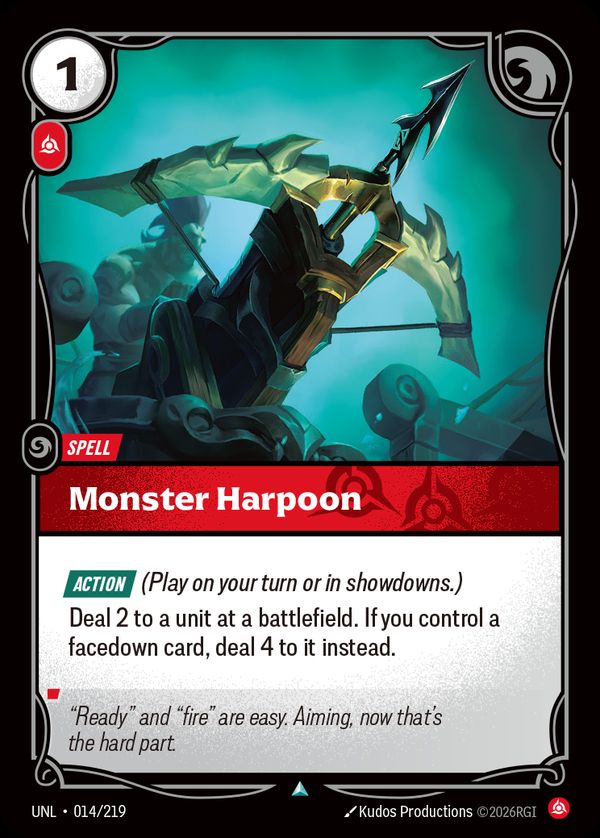 Monster Harpoon — Riftbound card