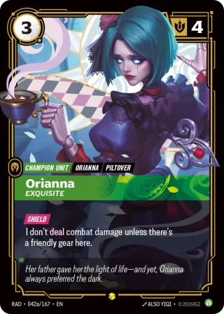 Orianna, Exquisite — Riftbound Showcase card RAD 042a