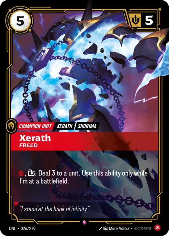 Xerath, Freed UNL-026 Standard printing