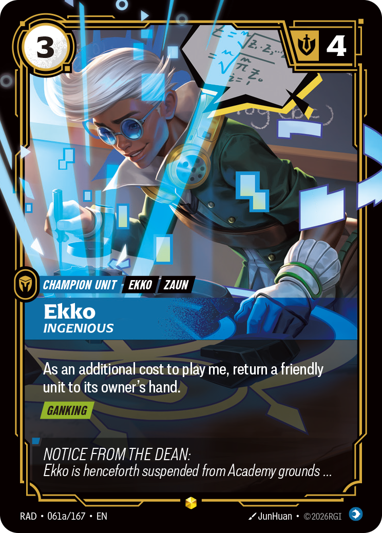 Ekko, Ingenious — Riftbound Showcase card RAD 061a