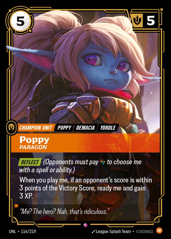 Poppy, Paragon — Riftbound card