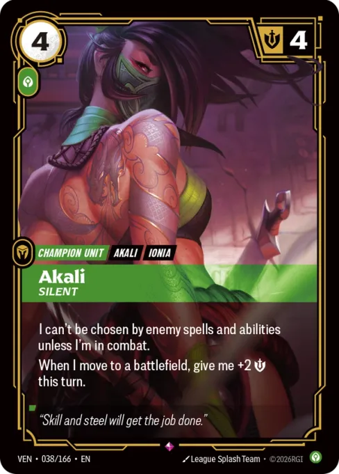 Akali, Silent, VEN-038/166