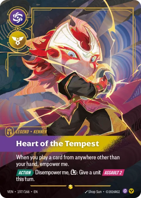 Heart of the Tempest (케넨) VEN-197 영어판 카드 이미지
