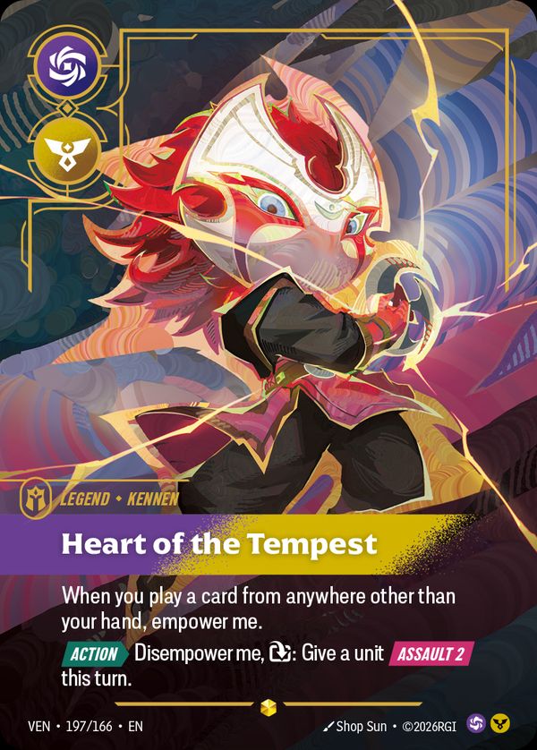 Kennen, Heart of the Tempest (Overnumbered) — Riftbound card