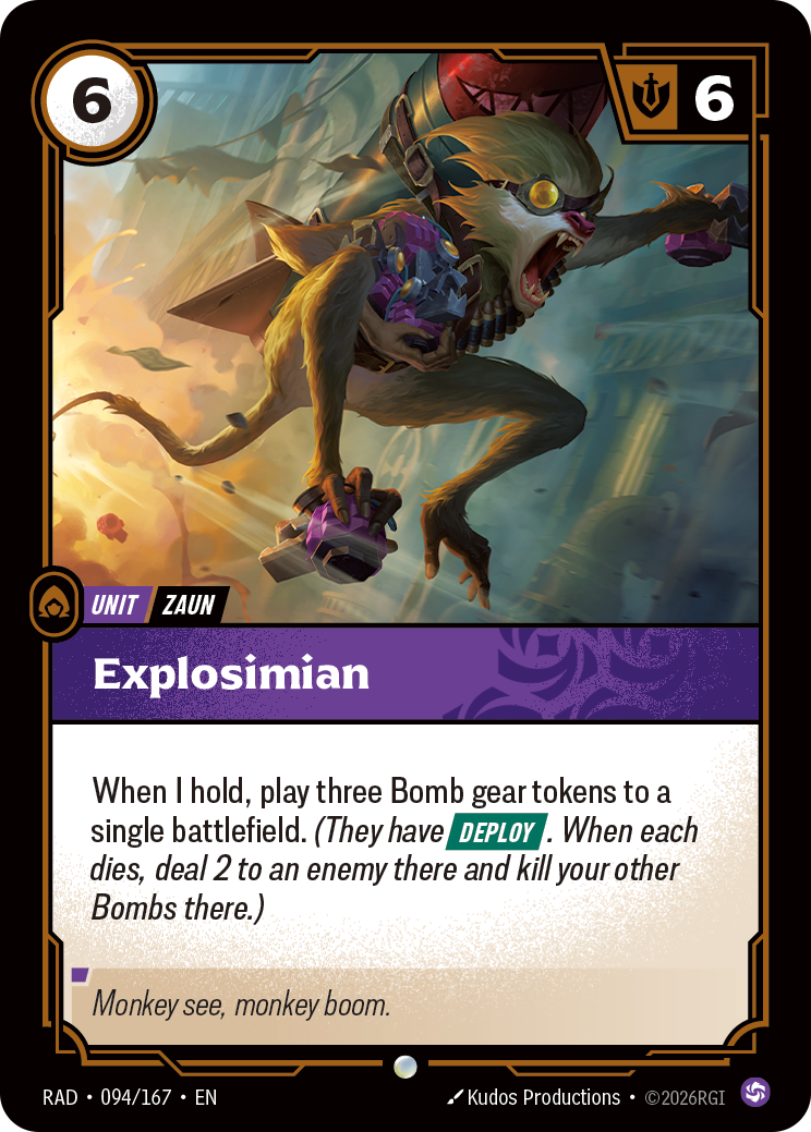 Explosimian — Riftbound card RAD 094