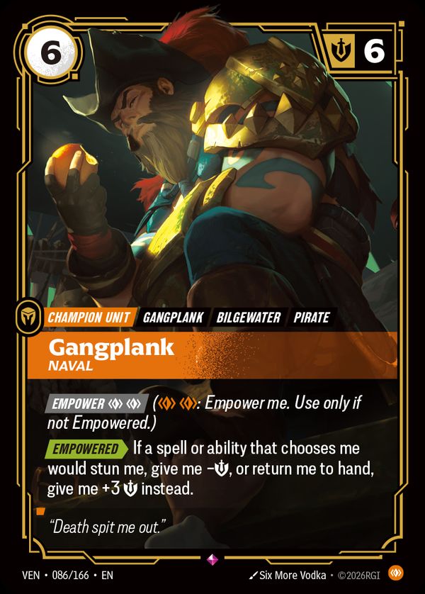 Gangplank, Naval — Riftbound card