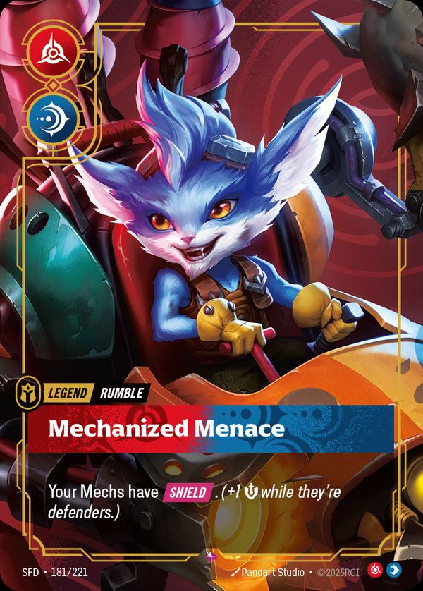 Rumble, Mechanized Menace (Metal) (Best Of) — Riftbound card