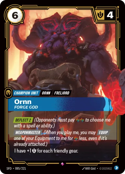 Ornn, Forge God (오른) SFD-085 영어판 카드 이미지