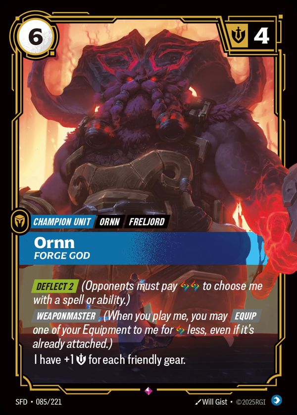 Ornn, Forge God — Riftbound card