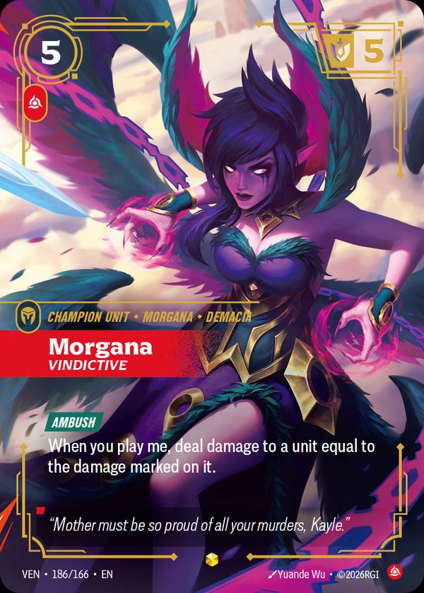 Morgana, Vindictive (Overnumbered) — Riftbound card