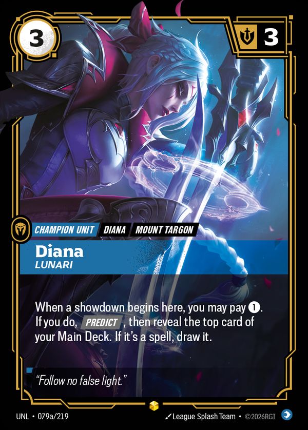 Diana, Lunari (Alternate Art) — Riftbound card