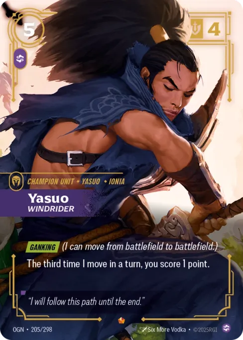Yasuo, Windrider, OGN-205/298