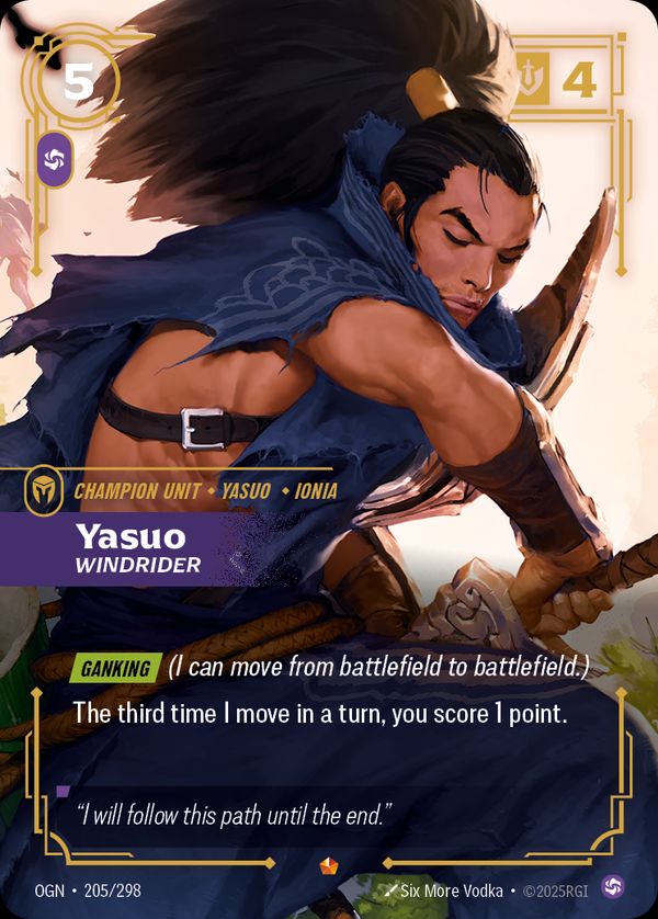 Yasuo, Windrider — Riftbound card
