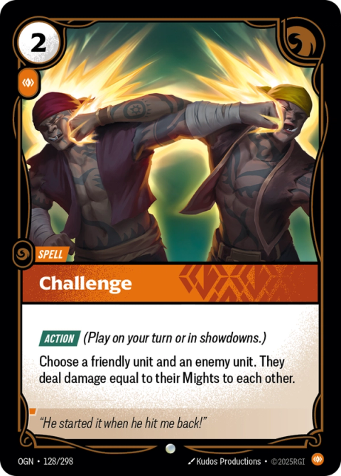 Challenge — Origins #128, art by Kudos Productions