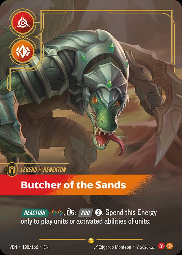 Renekton, Butcher of the Sands (Overnumbered) — Riftbound card