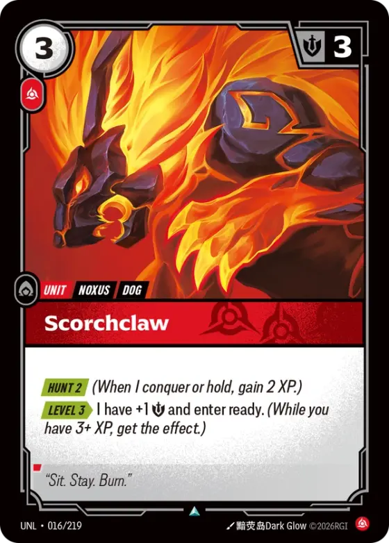 Scorchclaw UNL-016 Standard printing
