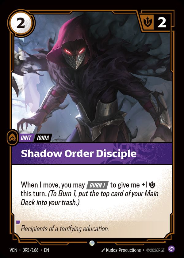 Shadow Order Disciple — Riftbound card