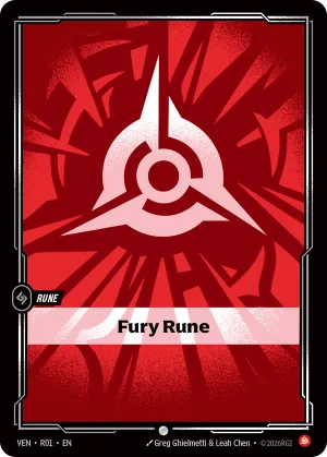 Fury Rune (VEN-R01), official card