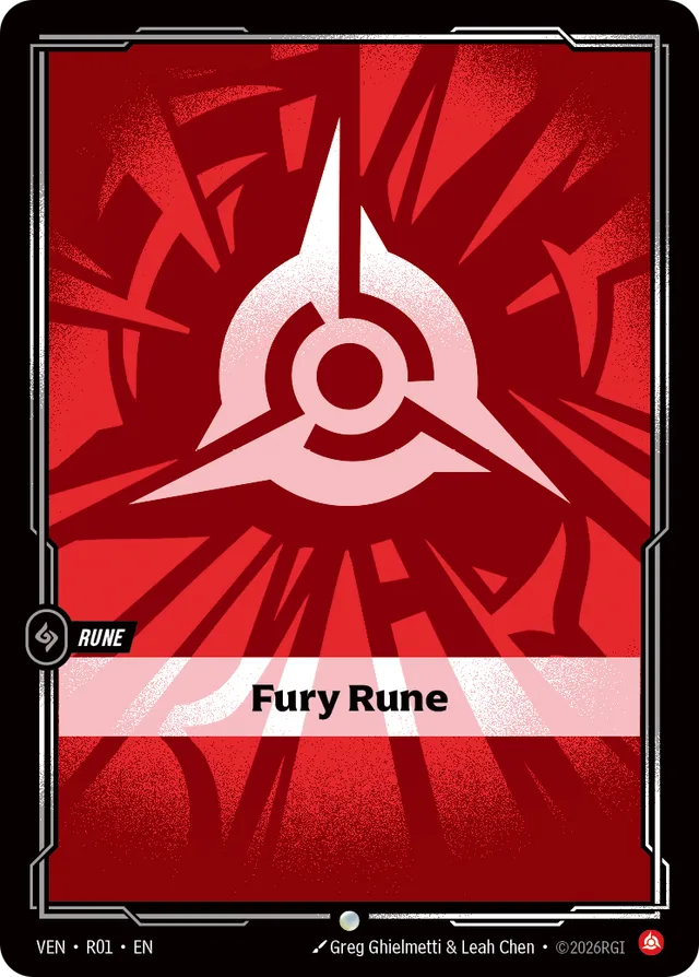 Fury Rune Riftbound card (VEN-001)