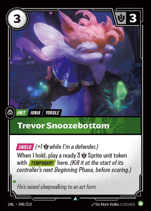 Trevor Snoozebottom — Riftbound card