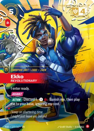 Ekko, Revolutionary — Riftbound overnumbered card RAD 177