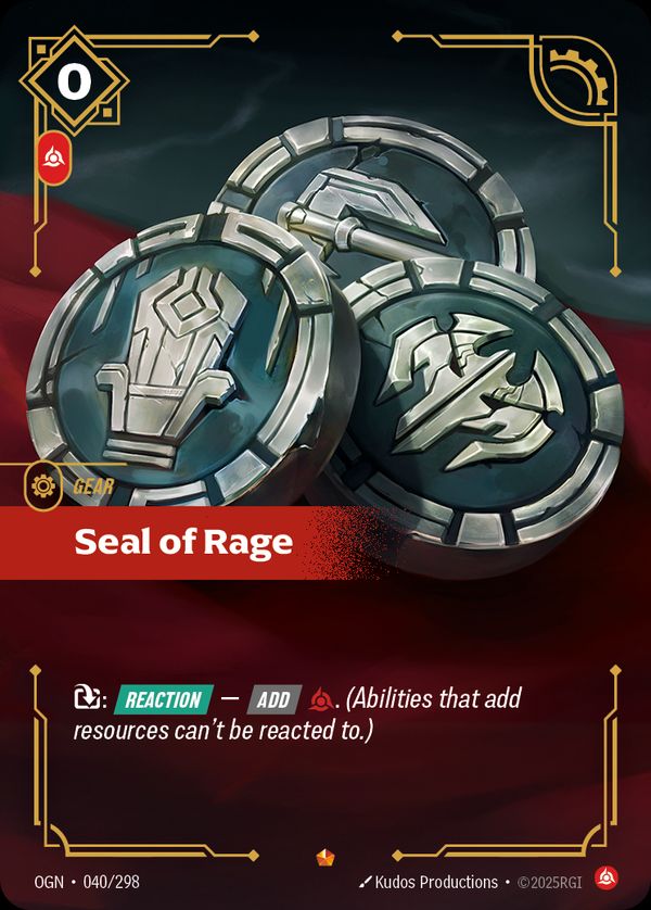Seal of Rage — Riftbound card
