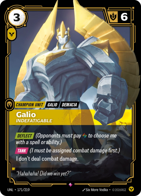 Galio - Indefatigable — Unleashed #171, art by Six More Vodka