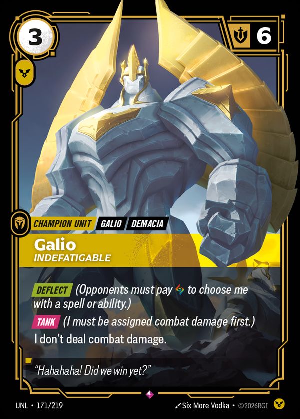 Galio, Indefatigable — Riftbound card