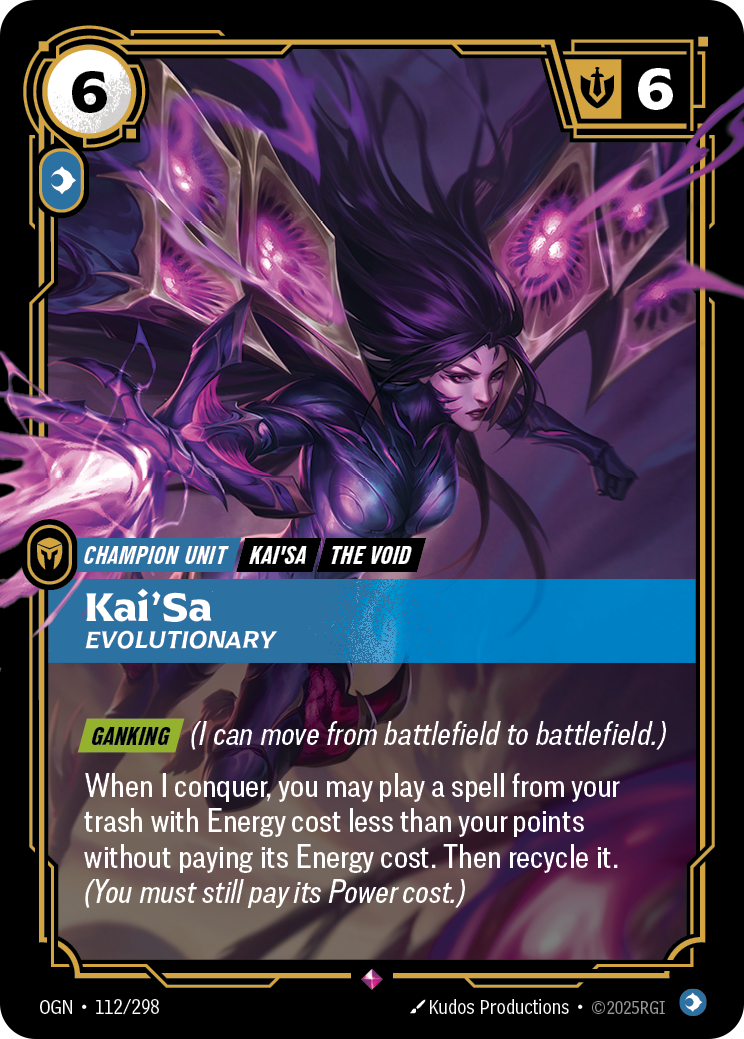 KAI'SA, EVOLUTIONARY